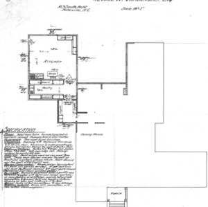 Cottage Hospital for Geo. W. Vanderbilt Esq--First Floor Plan & Specifications