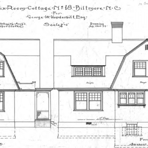 Six Room Cottage--No. 18--Side & Front Elevation 1-4