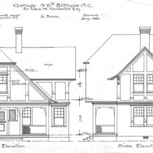 Cottage No. 21 "D"--Front & Side Elevation