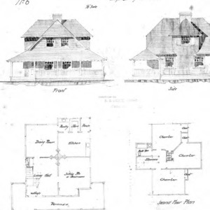 A Study for Cottage No. 6--Elevation & Floor Plans