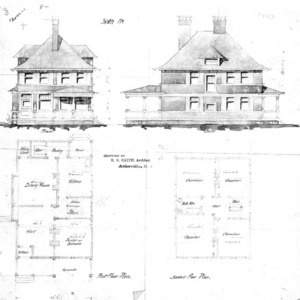 Sketch--Front & Side First & Second Floor Plan