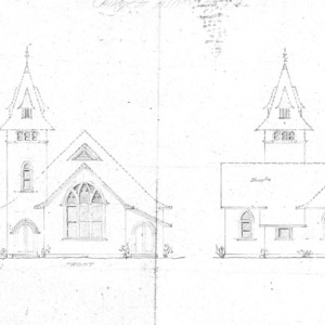 AME Zion Church-- Front & Side Elevation Floor Plan