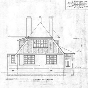 A Rectory For St. Mary’s Church--Front Elevation - Drawing No. 5