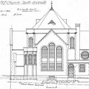 Proposed M.E. Church North Asheville--Elevation - Chestnut St. - Drawing No. 5