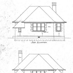 Proposed Reed Memorial Church--Side Elevation & Front - Drawing No. 2
