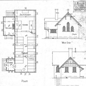 A Mission Church--Foundation Plan West End Section North Side
