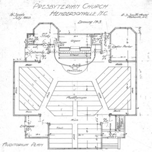 Presbyterian Church--Auditorium Plan - Drawing No. 3