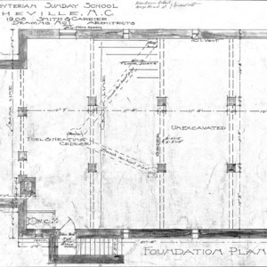 Presbyterian Sunday School--Foundation Plan--Drawing No. 1
