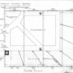 Presbyterian Sunday School--Floor Plan - Drawing No. 2