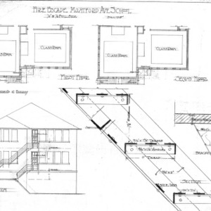 Montford Avenue School - Fire Escape--Floor Plans Elevations Section