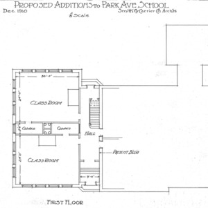 Park Avenue School - Asheville N.C. Proposed Additions - First Floor