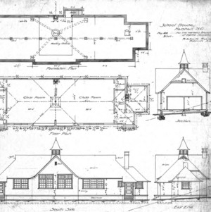 School House For the Woman’s Presbyterian Board of Home Missions Marshall NC--Floor Plans and Elevations