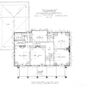 Ardmion - Alterations and Additions for Mrs. O. C. Hamilton--Second Floor Plan