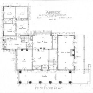 Ardmion - Alterations and Additions for Mrs. O. C. Hamilton--First Floor Plan