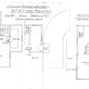 Changes and Additions to Residence of Dr. E.B. Glenn--Plan