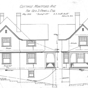 Cottage- Montford Ave- for Geo. S. Powell--Side & Front