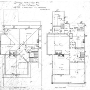 Cottage- Montford Ave- for Geo. S. Powell--Second and First Floor Plan
