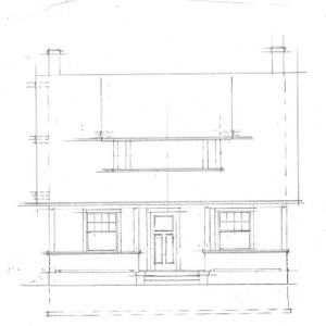 Residence- Miss Cora Drummond- Magnolia Ave.--Sketch- Elevation