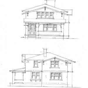 Residence- Miss Cora Drummond- Magnolia Ave.--Elevations