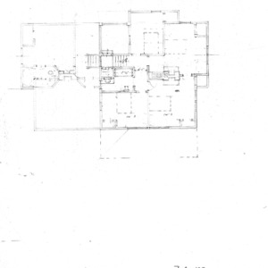 Residence- Miss Cora Drummond- Magnolia Ave.--Sketch- Floor Plan
