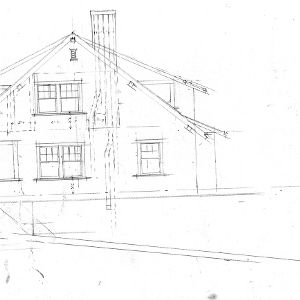 Residence- Miss Cora Drummond- Magnolia Ave.--Side Elevation