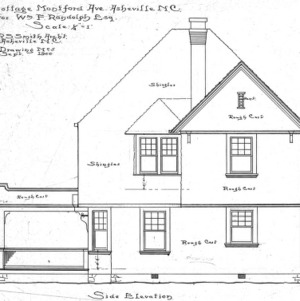 Cottage- Montford Ave.- Wm. F. Randolph--Side Elevation- Drawing No. 5