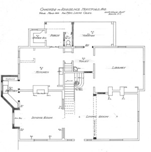 Changes to Residence- Montford Ave.- for Hon. Locke Craig--Floor Plan