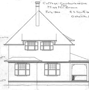 Cottage- Cumberland Ave.- for Miss M.T. Brown--Elevation