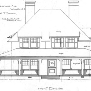 Cottage- Cumberland Ave.- for Miss M.T. Brown--Front Elevation
