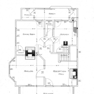 Residence- Cumberland Ave.- for E.L. Gaston--First Floor Plan