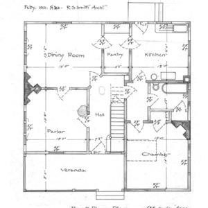 A Cottage- Bearden Ave.- for Mr. E. Bruns--First Floor Plan