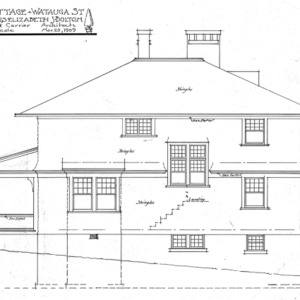A Cottage- Watauga St.- for Mrs. Elizabeth Bolton-Side Elevation