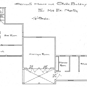 Servants House & Out Buildings for Mrs. E.X. Norton-Servants House & Stable Bldgs