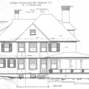 Cottage- Cumberland Ave.- for J. J. Brown--South - Drawing No. 6