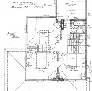 Cottage- Cumberland Ave.- for J.J. Brown--Second Floor Plan - No. 3