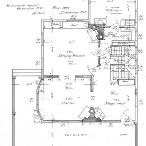 Cottage- Cumberland Ave.- for J.J. Brown--First Floor Plan - No. 2