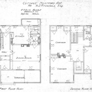 Cottage- Montford Ave- for W.J. Fitzgerald--First & Second Floor Plan