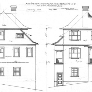 Residence- Montford Ave.- for Lon Mitchell- Esq.--North & South Side - Drawing No. 5