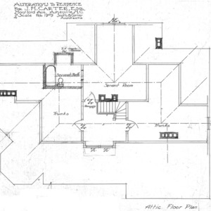 Additions to Residence for J.H. Carter Esq.--Attic Floor Plan