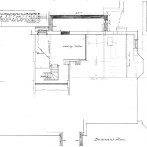 Additions to Residence for J.H. Carter Esq.--Basement Plan