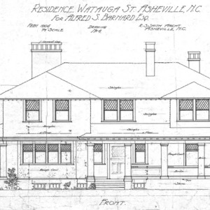 Residence Watauga St. for Barnard Esq.--Front
