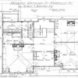 Residence Watauga St. for Barnard Esq.--Second Floor Plan