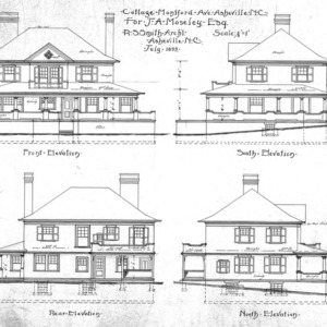 Cottage- Montford Ave.- for J.A. Moseley--Elevations