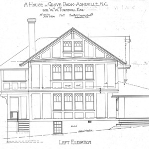 A House in Grove Park for W.W. Turnbull--Left Elevation