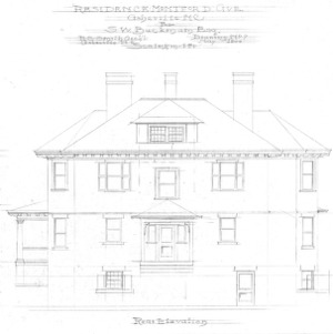 Residence Montford - For S. W. Buckman--Rear Elevation