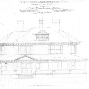 Residence Montford - For S. W. Buckman--Front Elevation