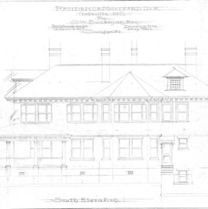 Residence Montford - For S. W. Buckman--South Elevation