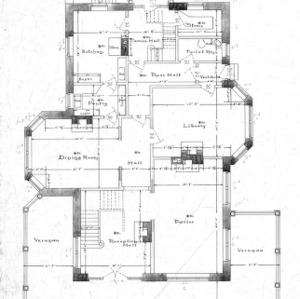 Residence Montford - For S. W. Buckman--First Floor Plan
