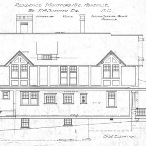 Residence - Montford Ave - For F.A. Sumner Esq.--Side Elevation