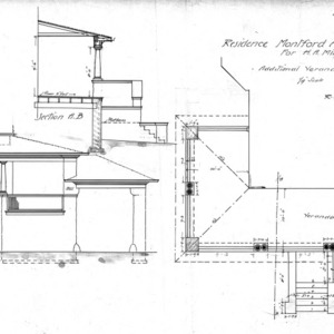 Residence - Montford Ave - For H. A. Miller Esq-Additional Veranda and Carriage Porch